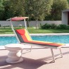 Set van 2 professionele strand ligbedden Santorini Europe van aluminium 
