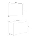 Hangende badkamerkast 80cm met lades, wastafel, spiegel en LED-licht Iris 80 Model