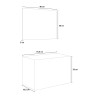 Hangende badkamerkast 80cm met lades, wastafel, spiegel en LED-licht Iris 80 Model