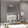 Hangend design badkamermeubel 80 cm met wastafel en LED-spiegel Oslo 80 Catalogus