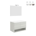 Hangend design badkamermeubel 80 cm met wastafel en LED-spiegel Oslo 80 Aanbieding