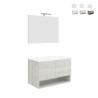 Hangend design badkamermeubel 80 cm met wastafel en LED-spiegel Oslo 80 Aanbieding
