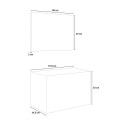 Hangend design badkamermeubel 80 cm met wastafel en LED-spiegel Oslo 80 Keuze