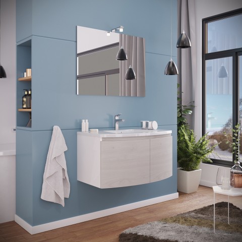 Badkamermeubel 80 cm met wastafel en spiegel Giulia 80 Aanbieding