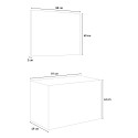 Badkamermeubel 80 cm met wastafel en spiegel Giulia 80 Korting