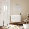 Moderne hangende badkamerkast 80 cm met wastafel en spiegel Easy 80 Kortingen