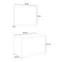 Moderne hangende badkamerkast 80 cm met wastafel en spiegel Easy 80 Kosten