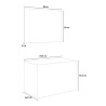 Moderne hangende badkamerkast 80 cm met wastafel en spiegel Easy 80 Kosten