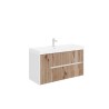 Modern hangend badkamermeubel 100 cm met wastafel en druppelspiegel Portofino 100 Verkoop