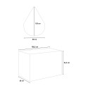 Modern hangend badkamermeubel 100 cm met wastafel en druppelspiegel Portofino 100 Aanbod