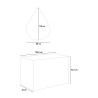 Modern hangend badkamermeubel 100 cm met wastafel en druppelspiegel Portofino 100 Aanbod