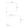 Wit hangend badkamermeubel 80 cm met wastafel en spiegel met LED-verlichting Oikos 80 Kortingen