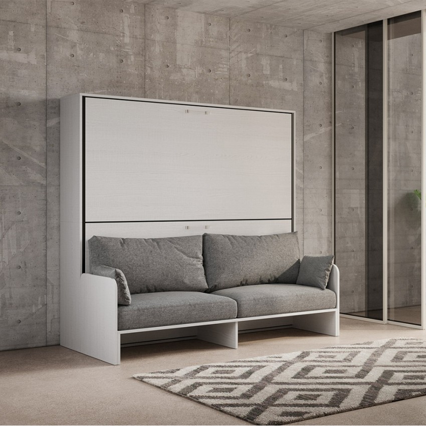 Opklapbaar stapelbed met witte bank en ruimtebesparend design Kando Sofà 2MBF Aanbieding Opklapbaar stapelbed met witte bank en ruimtebesparend design Kando Sofà 2MBF Aanbieding