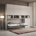 Horizontaal opklapbed ruimtebesparend eenpersoonsmatras wit Kando C Aanbieding