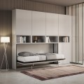 Horizontaal opklapbed ruimtebesparend eenpersoonsmatras wit Kando C Aanbieding