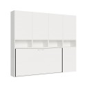 Horizontaal opklapbed ruimtebesparend eenpersoonsmatras wit Kando C Aanbod