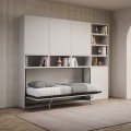 Wit opklapbed eenpersoons horizontaal ruimtebesparend Kando E Aanbieding