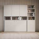 Wit opklapbed eenpersoons horizontaal ruimtebesparend Kando E Catalogus