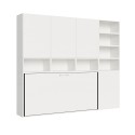 Wit opklapbed eenpersoons horizontaal ruimtebesparend Kando E Aanbod
