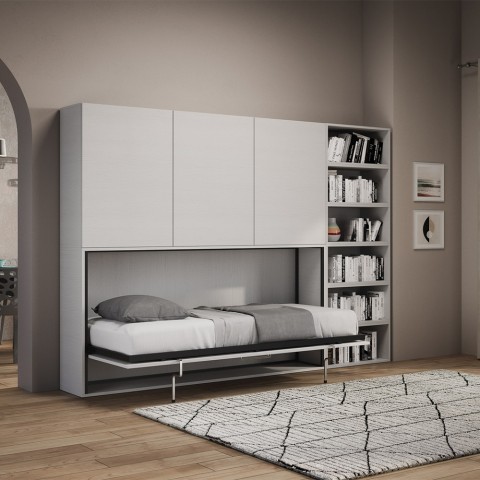 Ruimtebesparende horizontale opklapbedkast met eenpersoonsbed Kando G Aanbieding