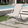 Set van 2 verstelbare opvouwbare aluminium strandstoelen Riccione Gold 