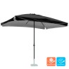 Eden Noir 3x2m rechthoekige aluminium tuinparasol met centrale paal Aanbod