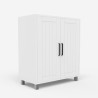 Moderne badkamer wastafel onderkast met 2 deuren en 2 planken Biston Afmetingen