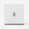 Moderne badkamer wastafel onderkast met 2 deuren en 2 planken Biston Kosten