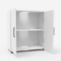 Moderne badkamer wastafel onderkast met 2 deuren en 2 planken Biston 