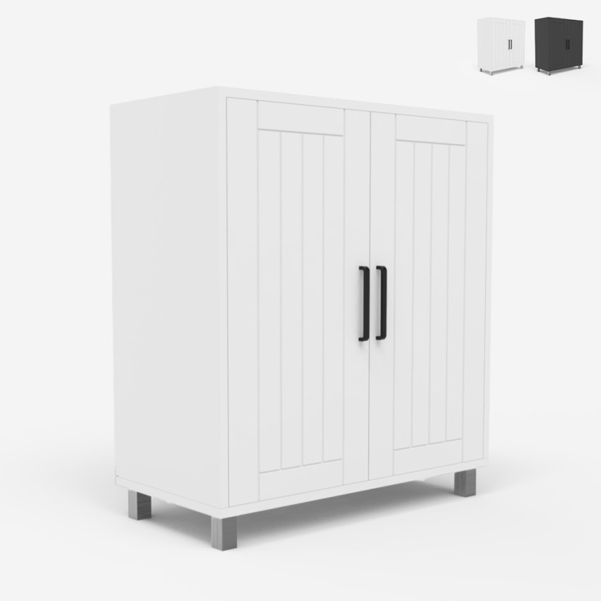 Moderne badkamer wastafel onderkast met 2 deuren en 2 planken Biston Aanbieding Moderne badkamer wastafel onderkast met 2 deuren en 2 planken Biston Aanbieding