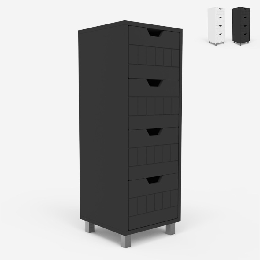 Moderne multifunctionele badkamer ladekast met 4 lades Servez Verkoop Moderne multifunctionele badkamer ladekast met 4 lades Servez Verkoop