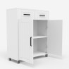 Modern multifunctioneel badkamermeubel 60 cm met 2 deuren en 2 lades Takari Aankoop