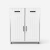Modern multifunctioneel badkamermeubel 60 cm met 2 deuren en 2 lades Takari Prijs