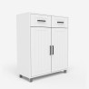 Modern multifunctioneel badkamermeubel 60 cm met 2 deuren en 2 lades Takari Model