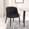 Stoel fauteuil in moderne zwarte stof Raund Verkoop