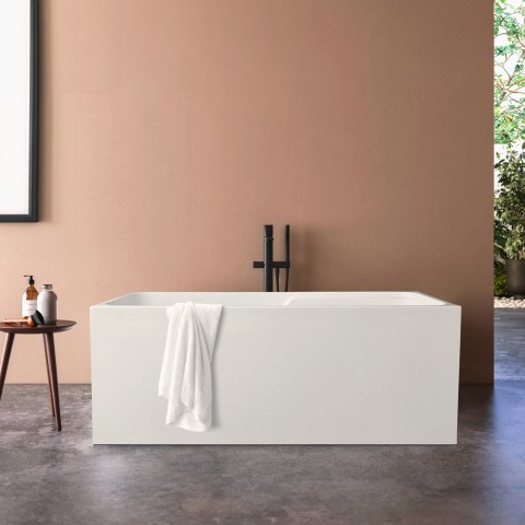 Vrijstaand rechthoekig ligbad 150x68 cm in modern design Saria Aanbieding