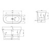 Ovaal modern ligbad voor wandmontage of vrijstaand 170x80 cm Delo Catalogus