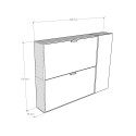 Modern wit inklapbaar stapelbed met kast Kando H Karakteristieken