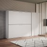 Modern wit inklapbaar stapelbed met kast Kando H Korting