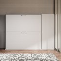 Modern wit inklapbaar stapelbed met kast Kando H Catalogus