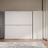 Modern wit inklapbaar stapelbed met kast Kando H Catalogus
