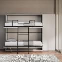 Modern wit inklapbaar stapelbed met kast Kando H Kortingen