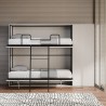 Modern wit inklapbaar stapelbed met kast Kando H Kortingen