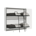 Modern wit inklapbaar stapelbed met kast Kando H Verkoop
