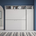Horizontaal opklapbaar stapelbed met ruimtebesparende kast Kando I Catalogus