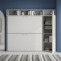 Horizontaal opklapbaar stapelbed met ruimtebesparende kast Kando I Voorraad