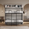 Modern opklapbaar stapelbed wit Kando L ruimtebesparend design Catalogus