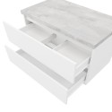 Hangend badkamermeubel 100 cm met wastafel en spiegel met LED-verlichting City 100 Verkoop
