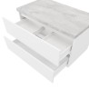 Hangend badkamermeubel 100 cm met wastafel en spiegel met LED-verlichting City 100 Verkoop
