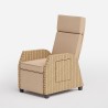 Handmatig verstelbare rotan relaxfauteuil voor buiten Sanremo Kortingen